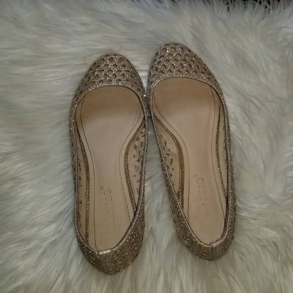Dollhouse Shoes Dollhouse Perforated Sparkle Rhinestone Flats 7
